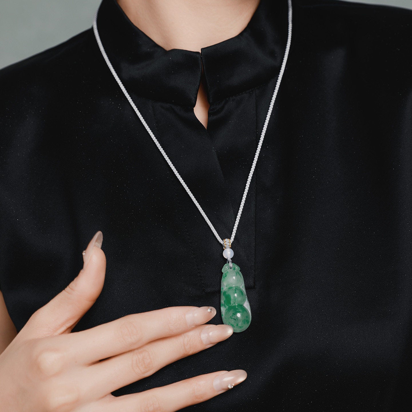 [Pre-sale] Natural African Green Jade Happiness Bean Necklace