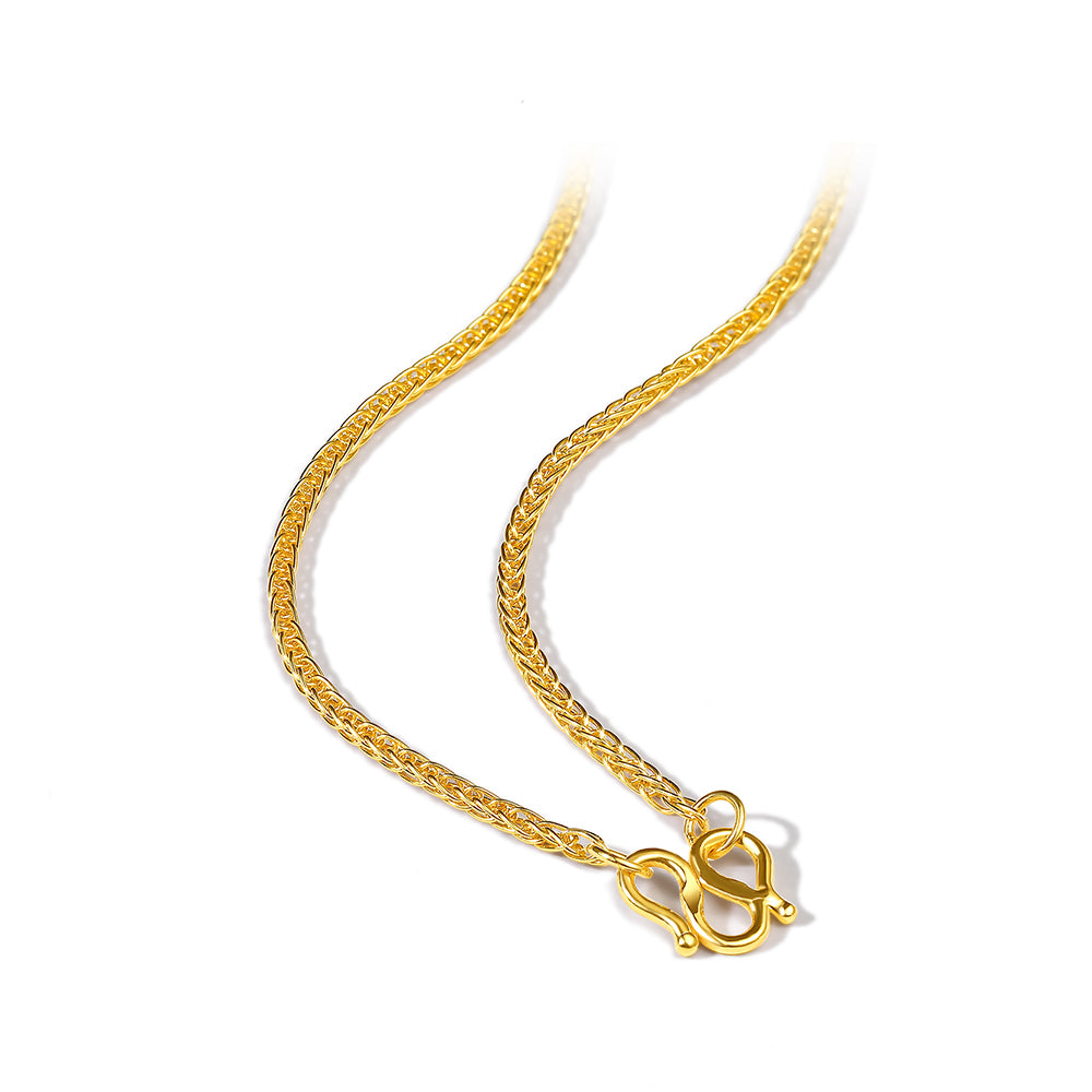 24K Gold Chopin Palma Rope Basic Necklace