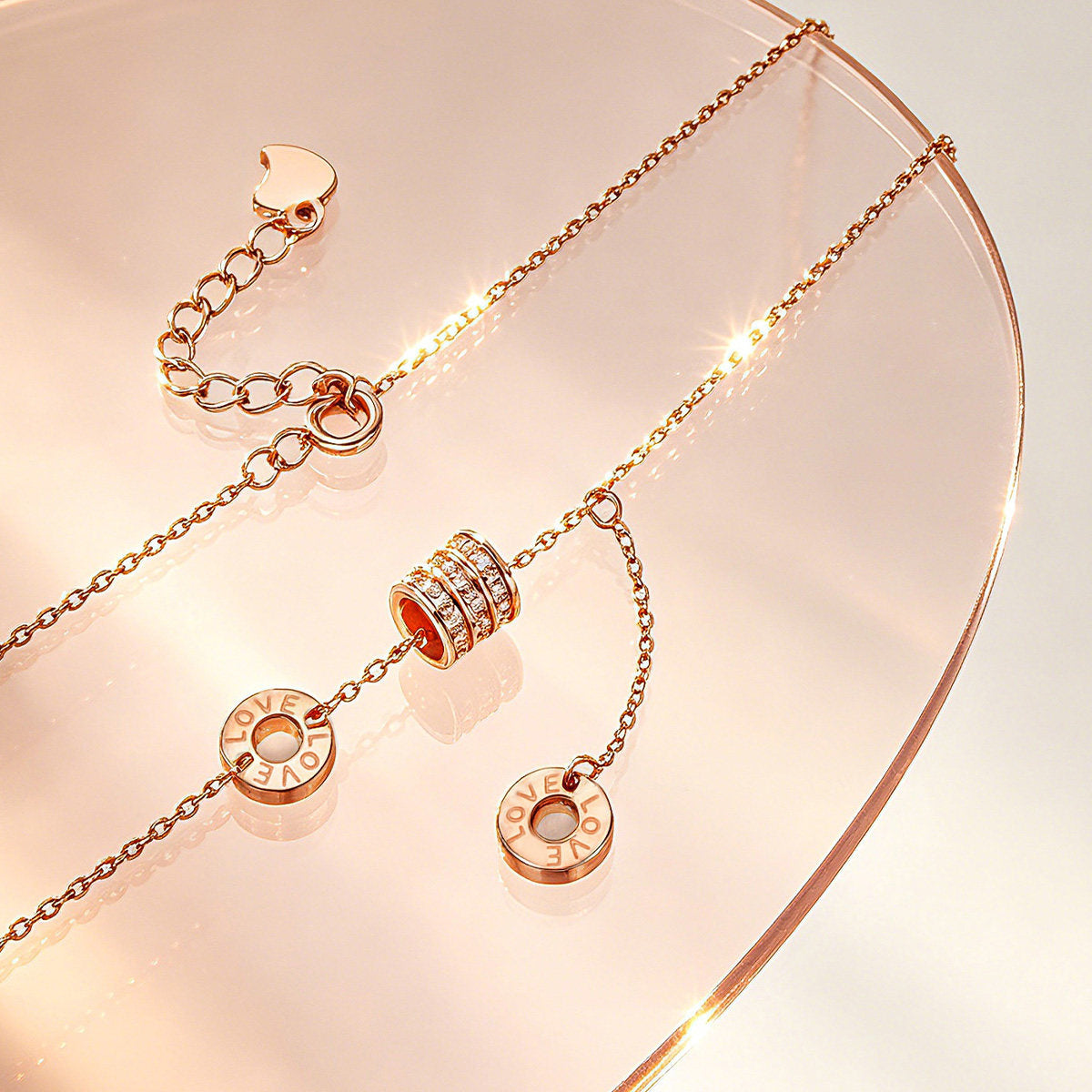 Rose Gold Plated Silver Small Waist Necklace