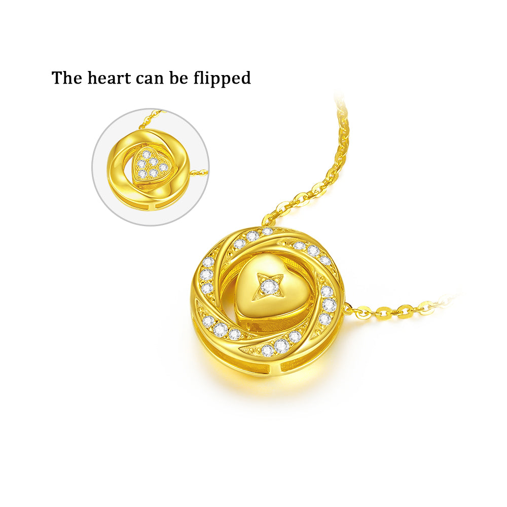 S925 Silver Beating Heart Necklace