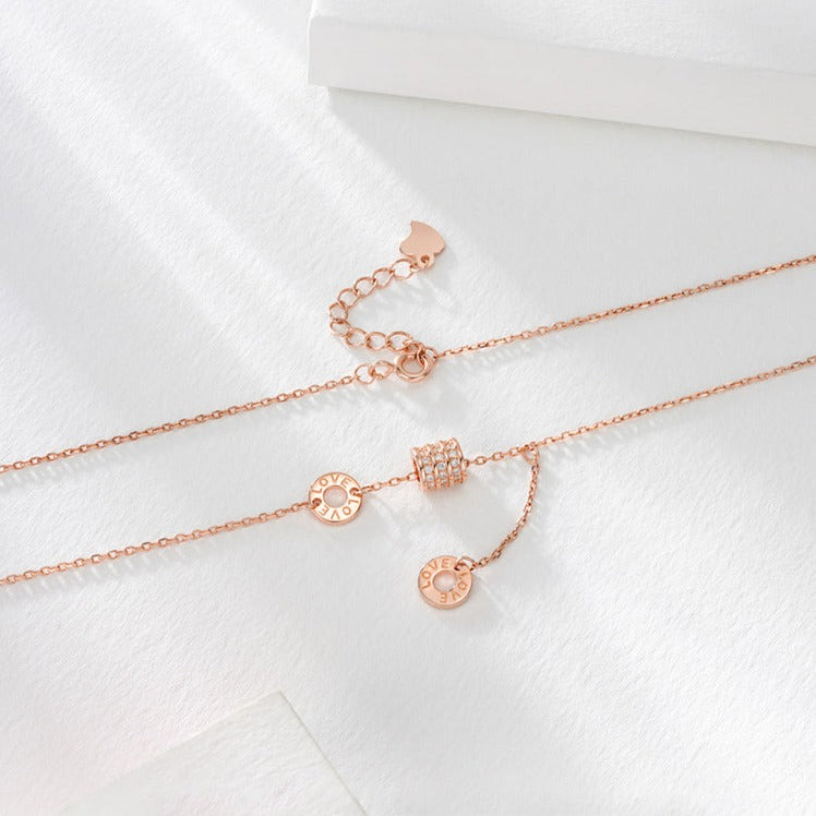 925 Silver Rose Gold Small Waist Necklace