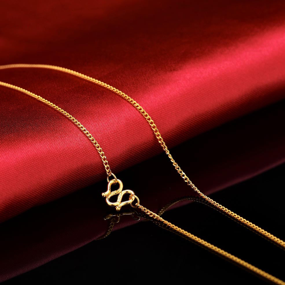 24K Gold Cable O Basic Chain Necklace