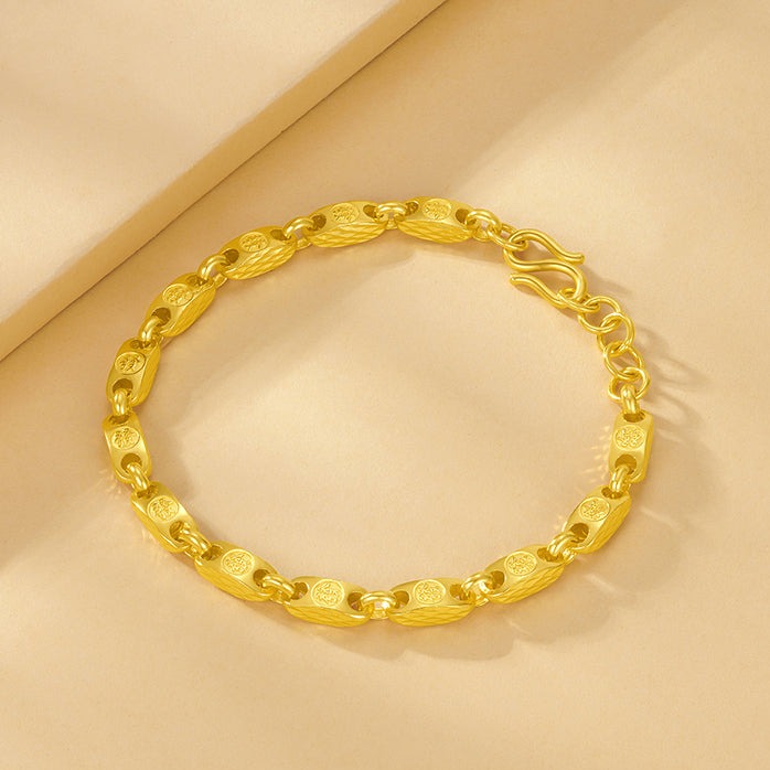 24K Gold Fortune Ingot Men's Bracelet