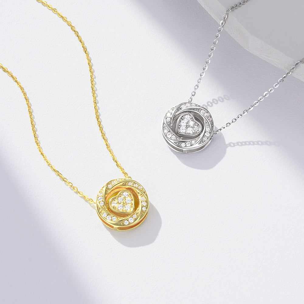 S925 Silver Beating Heart Necklace