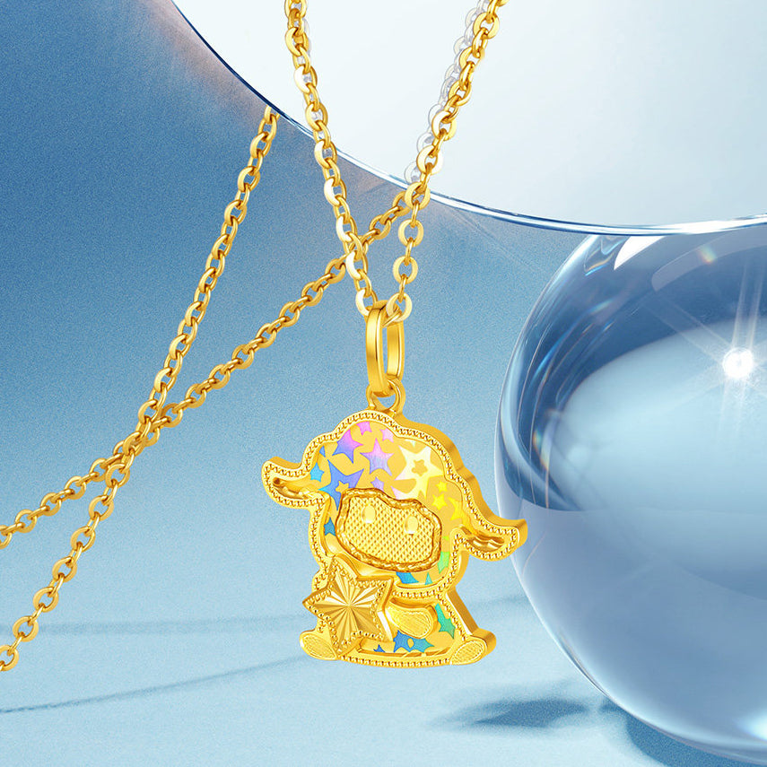 Baudelaire Sheep & Friends Co-branded Series 24K Gold Lucky Star Sheep Pendant