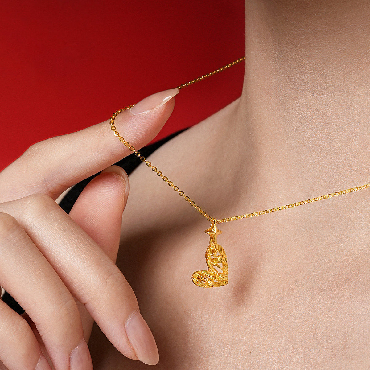 Dazzling Gold Series 24K Gold Beating Heart Pendant