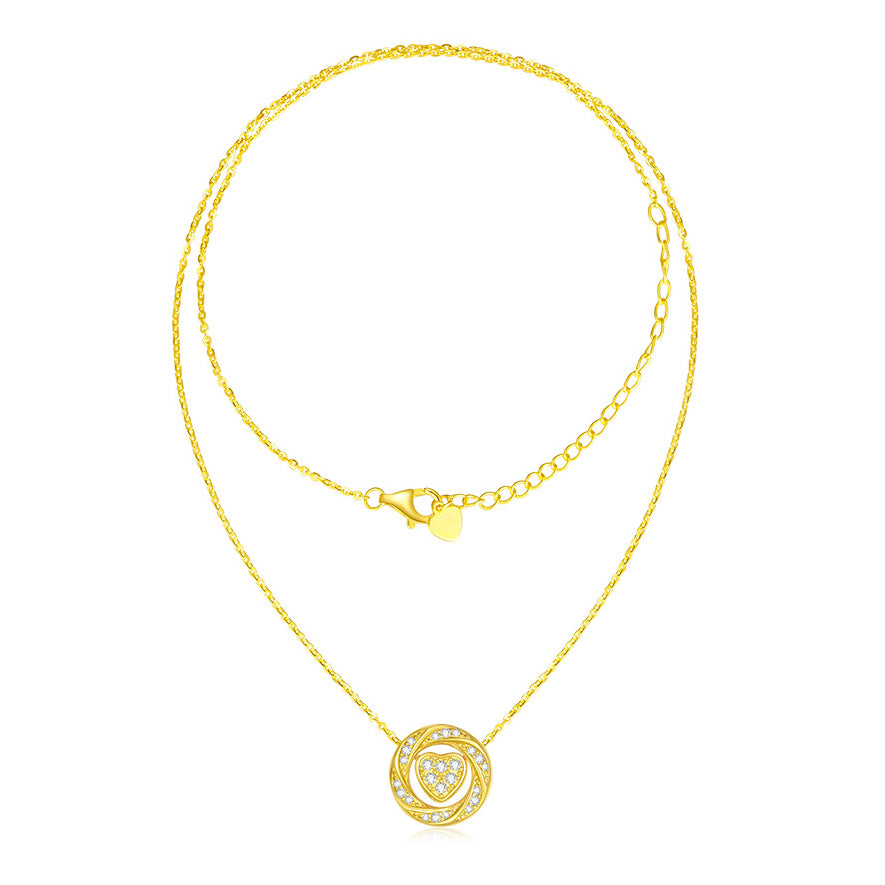 S925 Silver Beating Heart Necklace