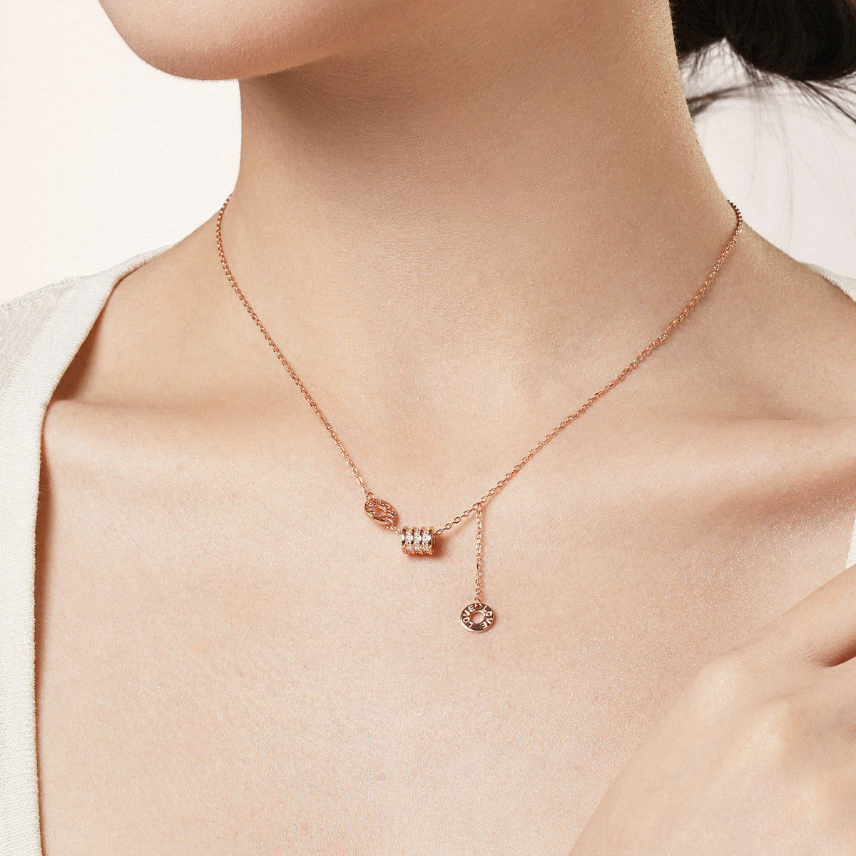 Rose Gold Plated Silver Small Waist Necklace