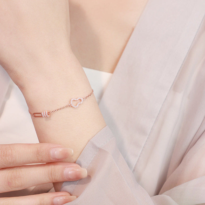 [Pre-sale] Silver Zircon Gourd Small Waist Bracelet