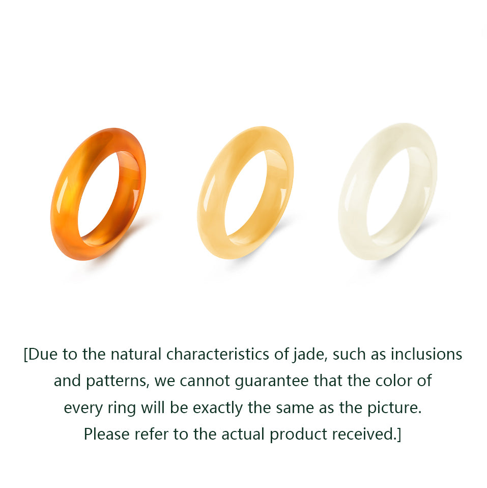 Natural Honey-colored Moonlight Chalcedony Ring