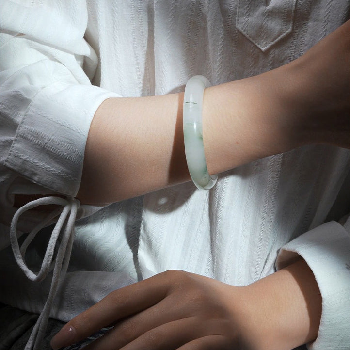 Natural Chinese Tianshan Jade Bangle