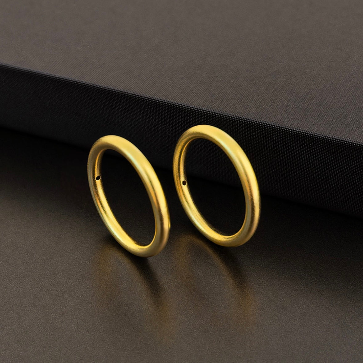 24K Gold Matte-Finish Plain Band Ring