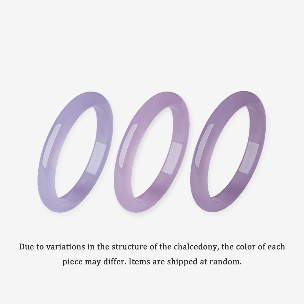 Elegant Violet Purple Chalcedony Jade Bangle