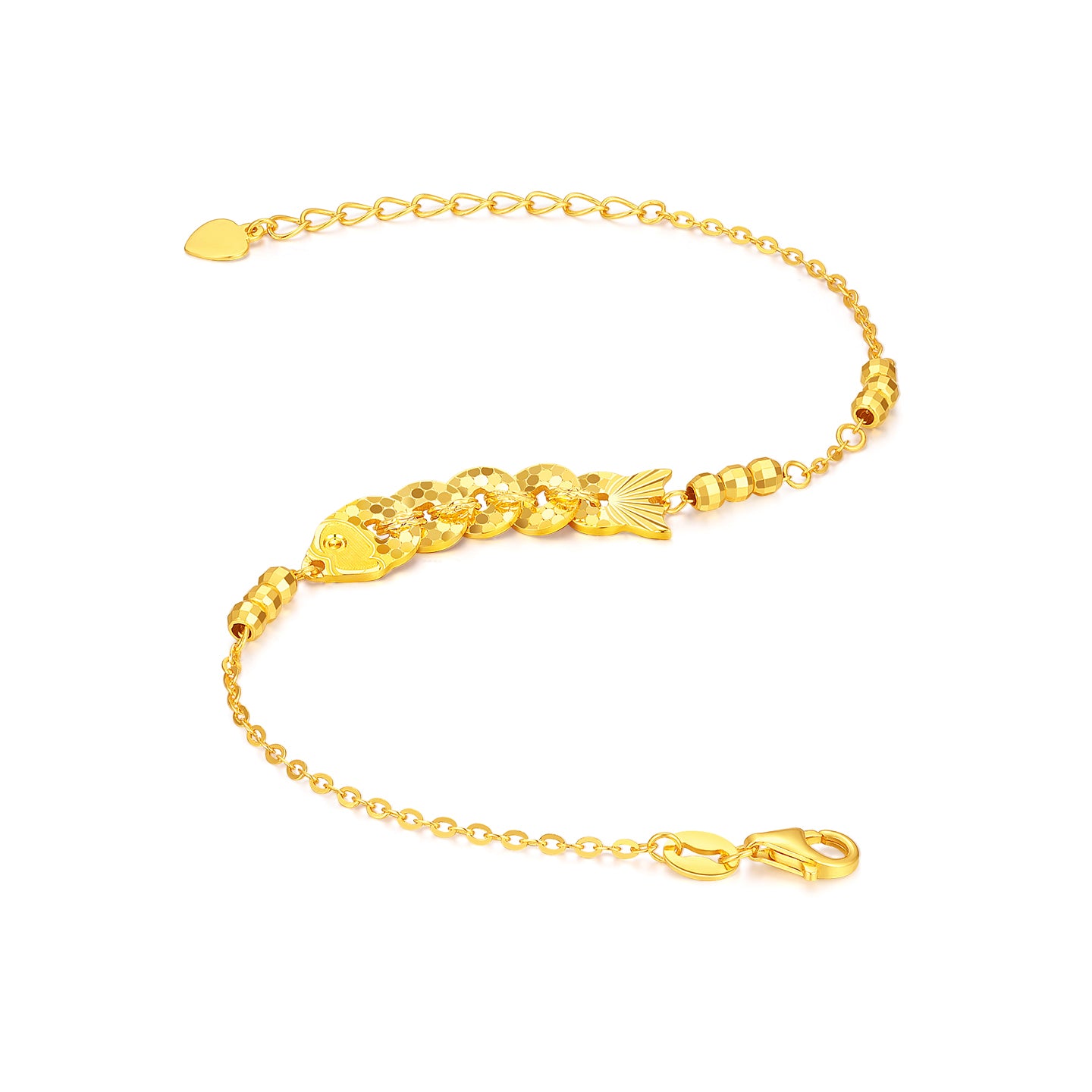 [Pre-sale] S925 Silver Coin Koi Goldfish Jewelry Set - Bracelet Necklace