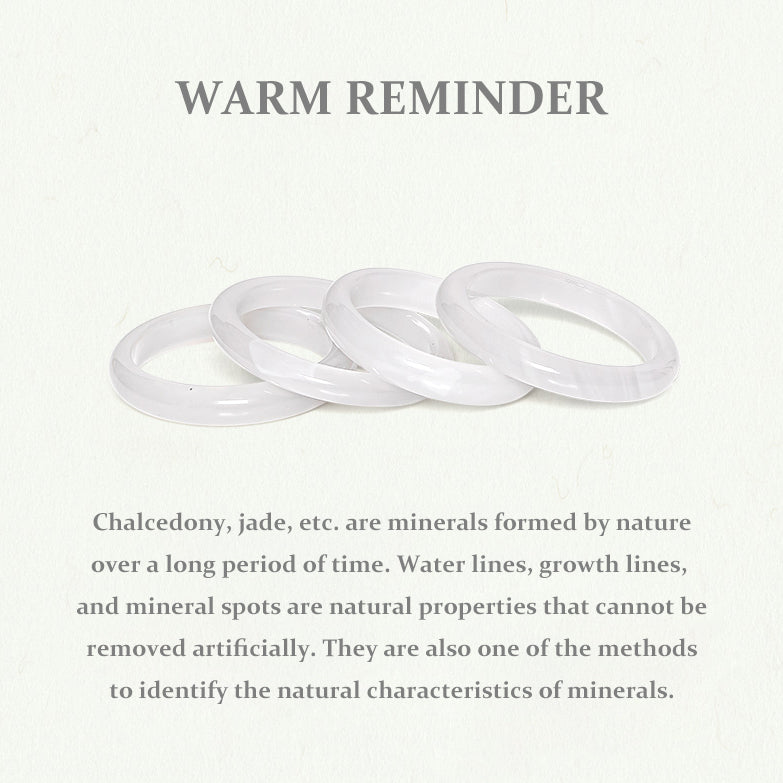 White Moonlight White Chalcedony Jade Bangle