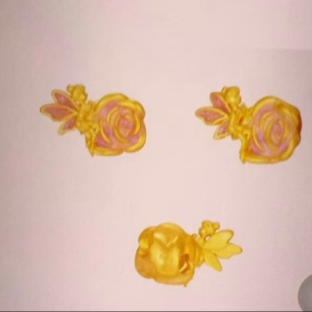 24k gold littel fairy rose charm