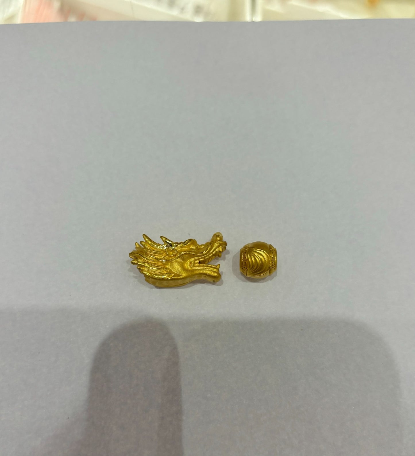 24K Gold Rippling Water Ball Charm