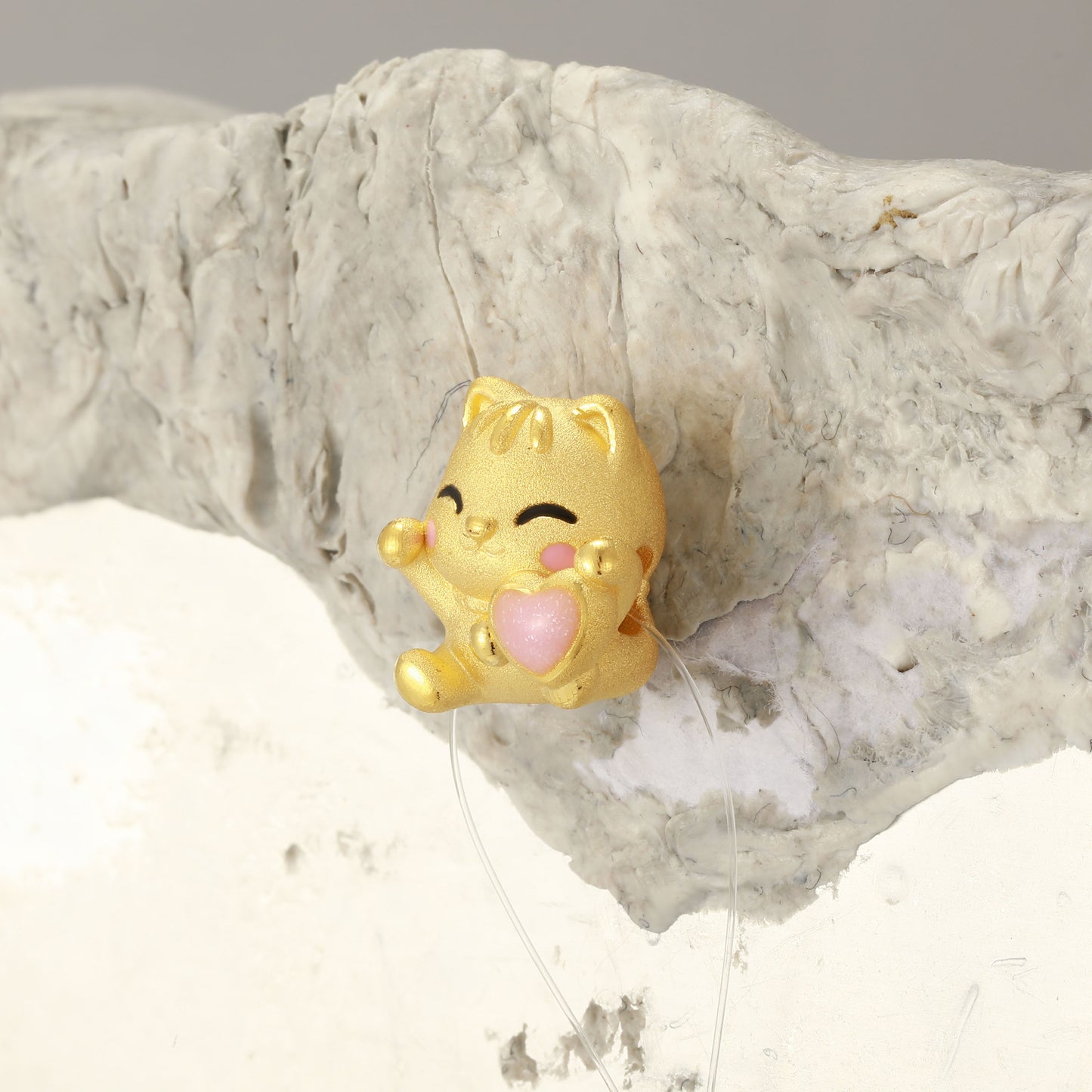 Children's Series 24K Gold Lucky Cat Charm