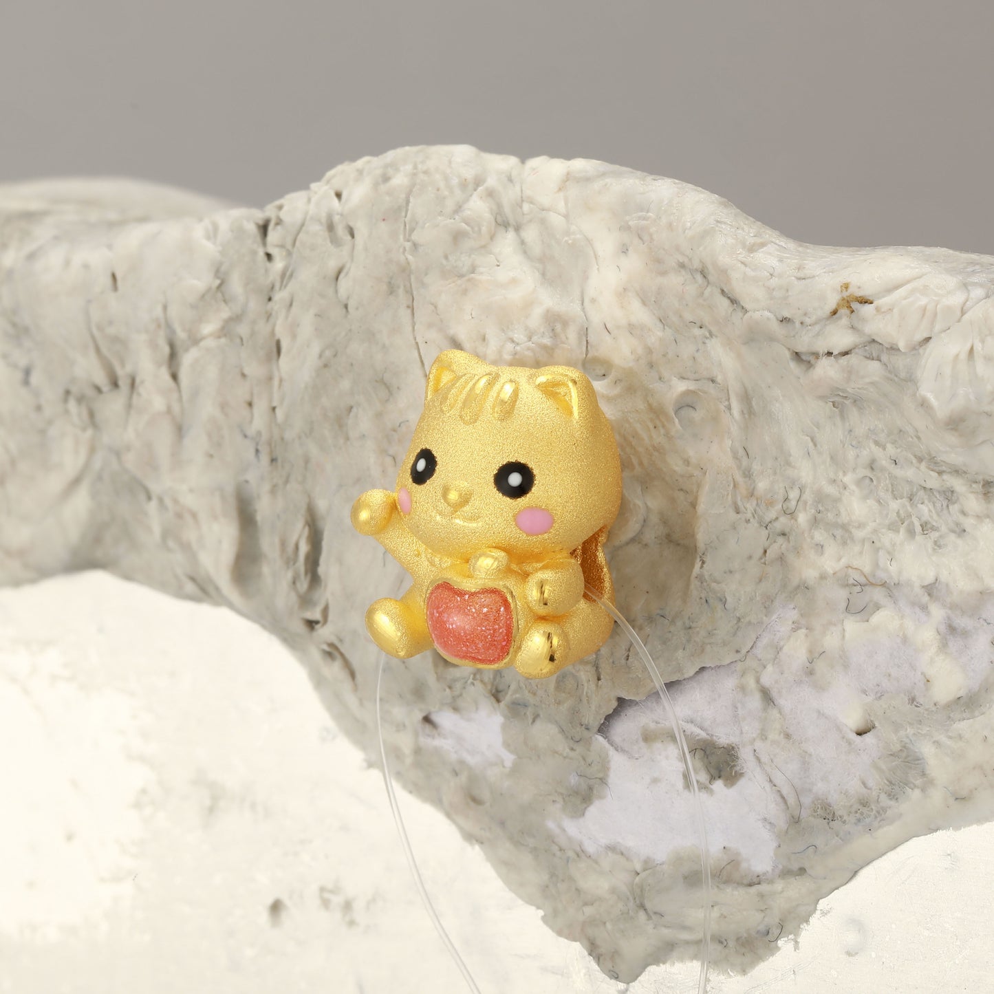 Children's Series 24K Gold Lucky Cat Charm