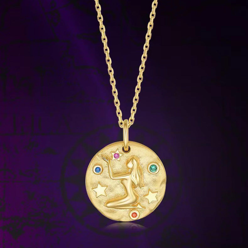 S925 Silver Vintage Zodiac Signs Necklace