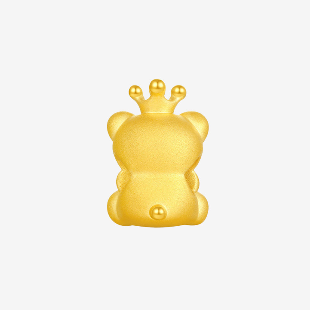 24K Gold Pearl Bear Prince Charm