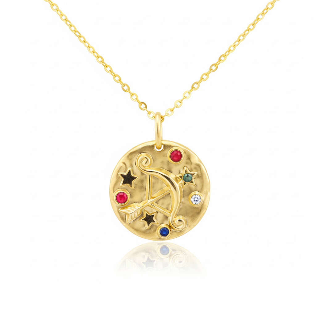 Silver Vintage Twelve Constellations Zodiac Signs Necklace