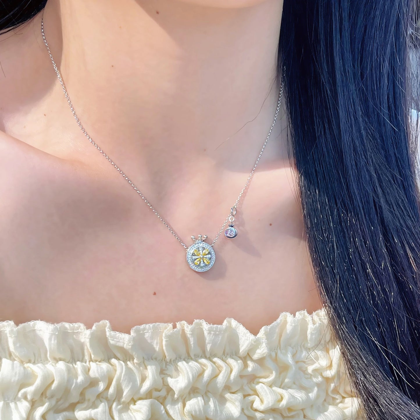 [Pre-sale] MIXUE Co-branded Series S925 Silver Snow King Lemon Slice Necklace