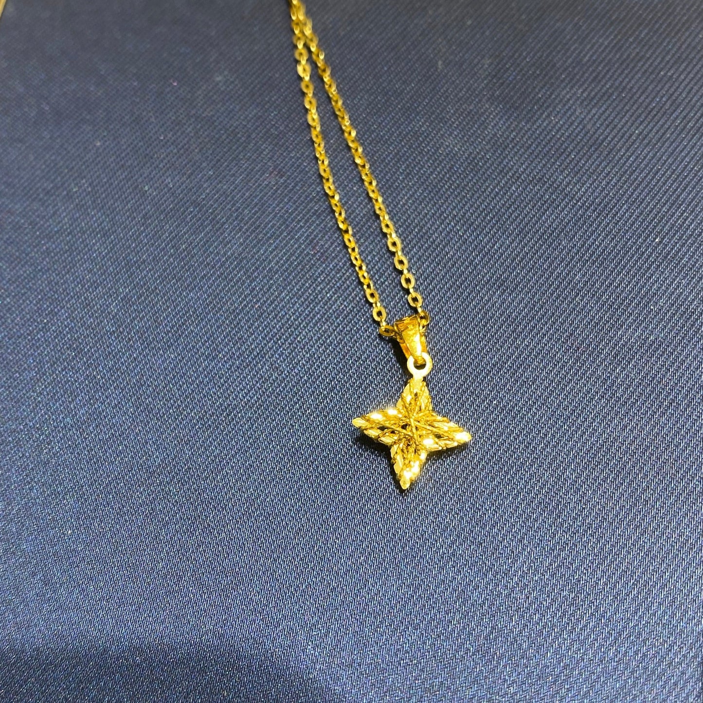 24K Gold Star Necklace Pendant