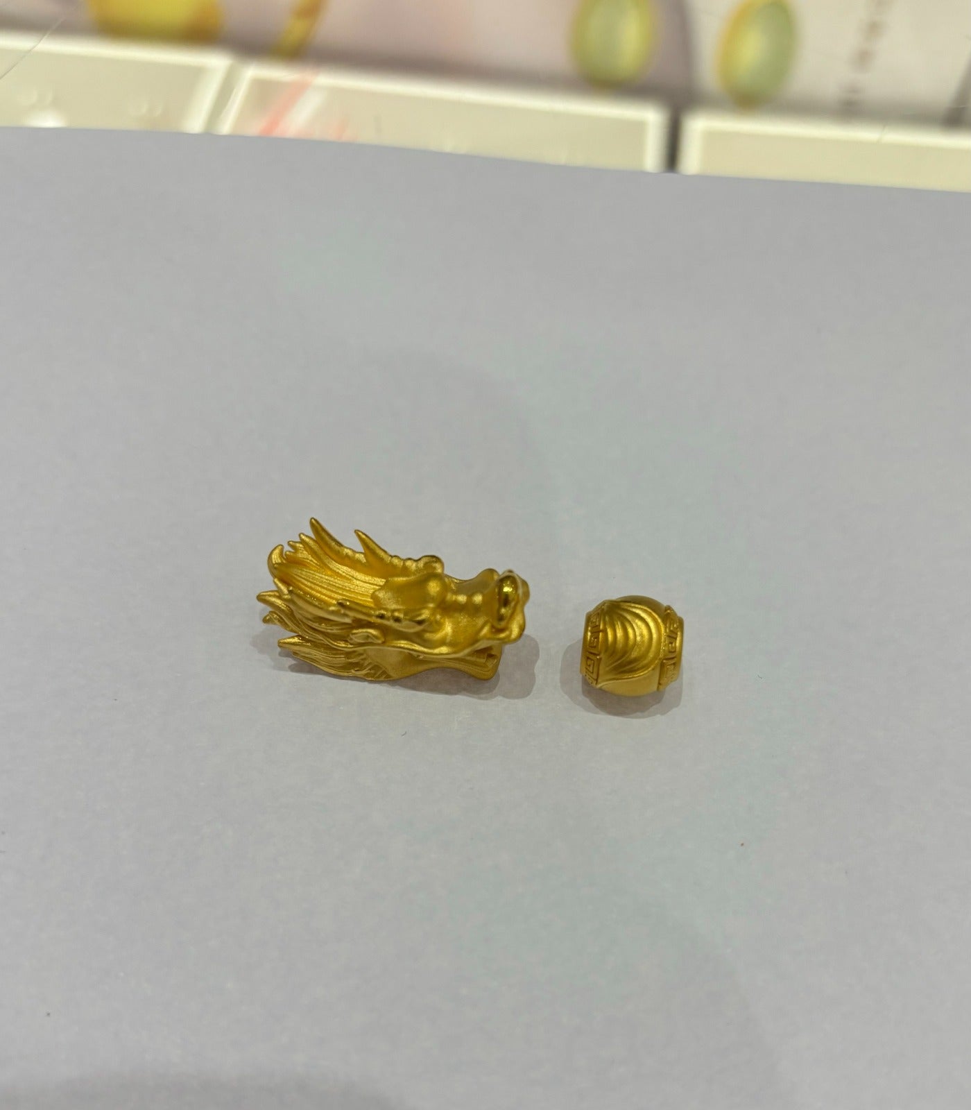 24K Gold Rippling Water Ball Charm