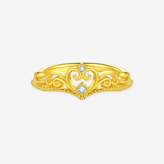 [Pre-sale] 24K Gold Diamond Princess Crown Ring