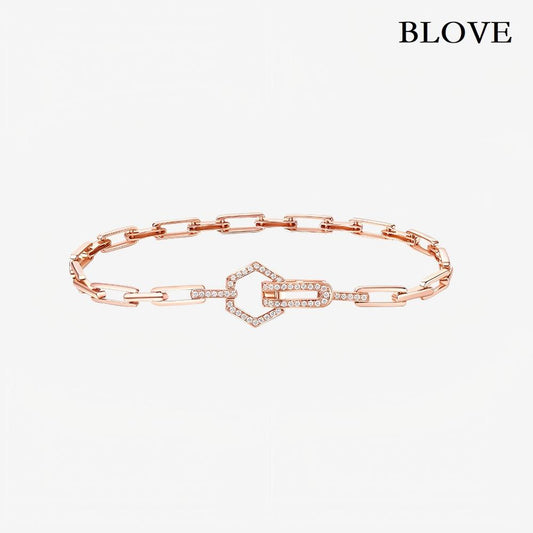 [Pre-sale] BLOVE Urban Monologue Series 18K Gold Diamond Geometric Bracelet
