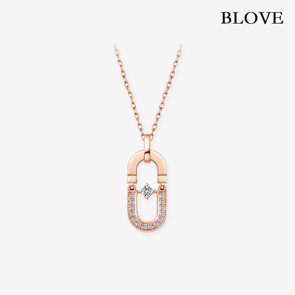 [Pre-sale] BLOVE Urban Monologue Series 18K Gold Diamond Double Magnet Necklace