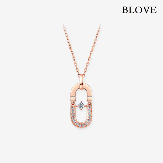[Pre-sale] BLOVE Urban Monologue Series 18K Gold Diamond Double Magnet Necklace