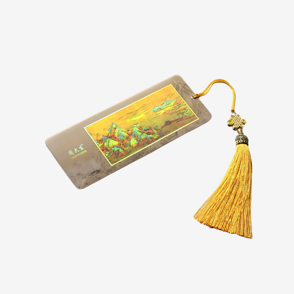 A Grand Panorama of Rivers and Mountains Series 24K Gold Bookmark Collection