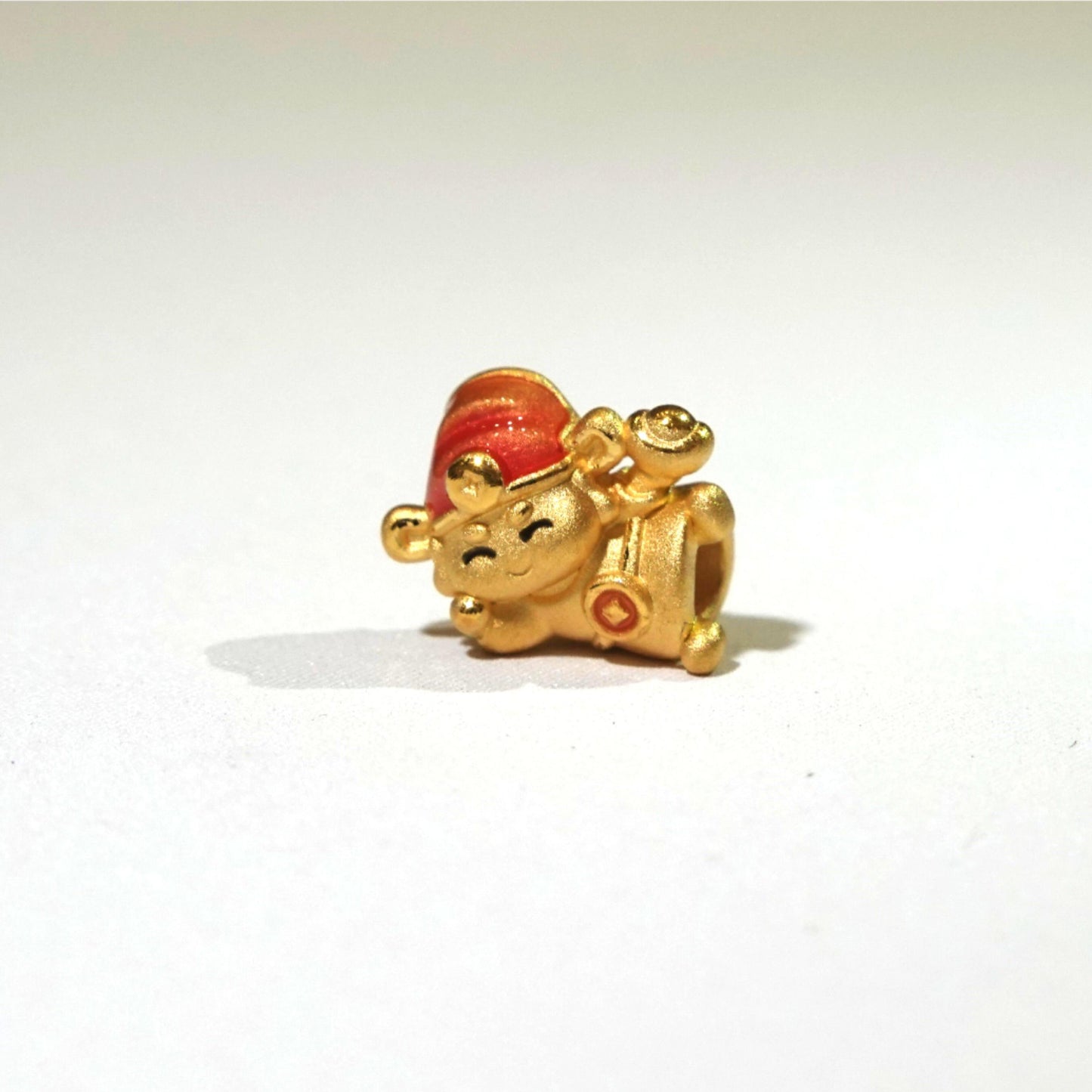 24K Gold Lying Fortune God Charm