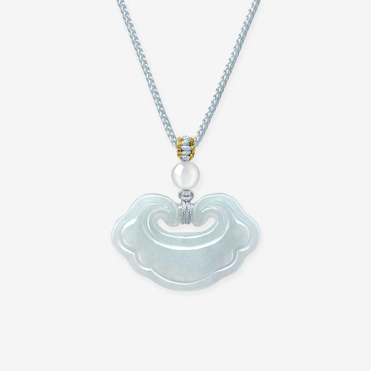 Jadeite Ruyi Peace Cloud Lock Necklace