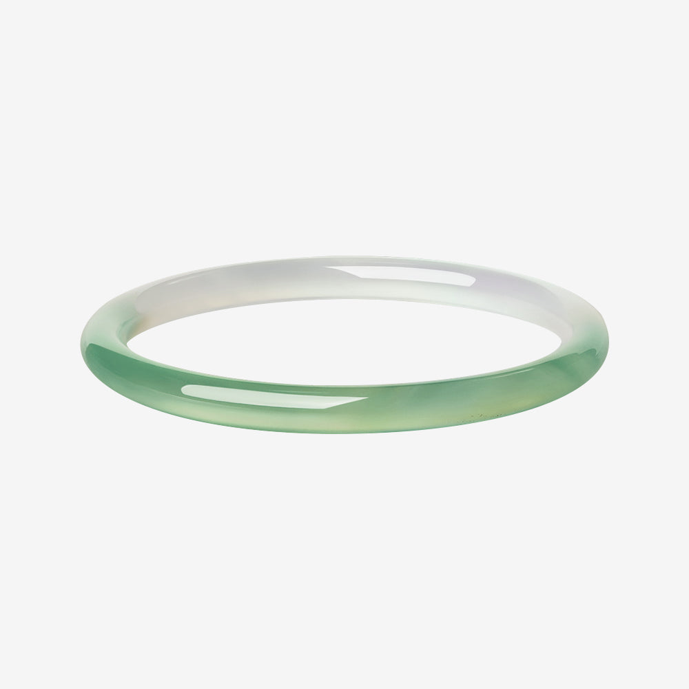 Chinese Style Jingle Chalcedony Dingdang Bangle