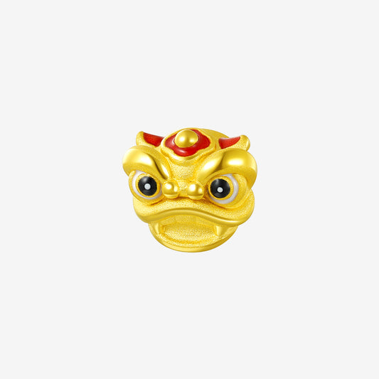 Children's Series 24K Gold Happy Lion Dance Charm