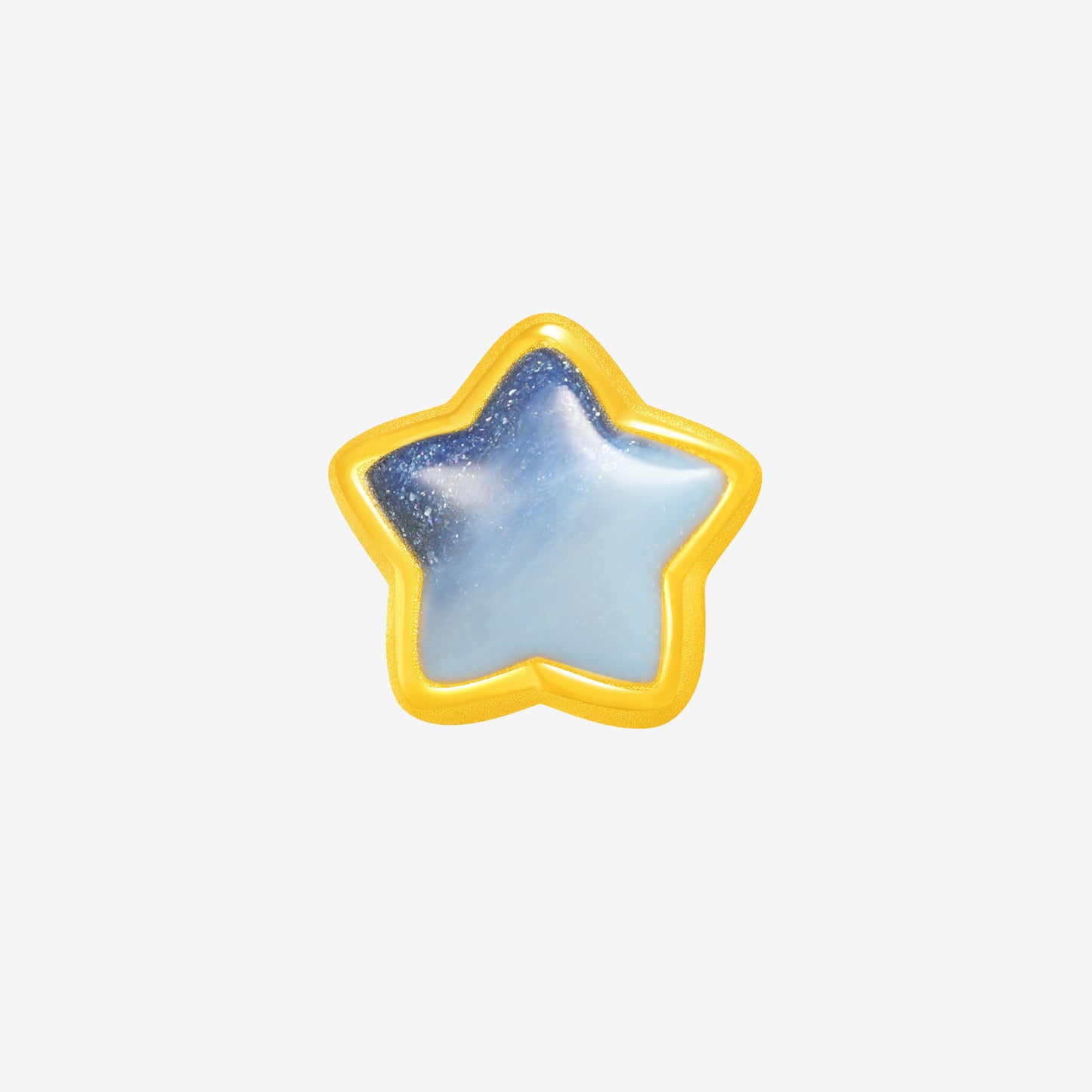 Children's Series 24K Gold Enamel Blue Star Charm