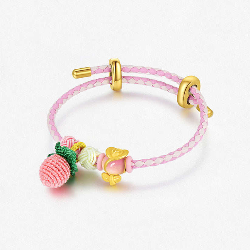 First Series 24K Gold Enamel Romantic Rose Charm