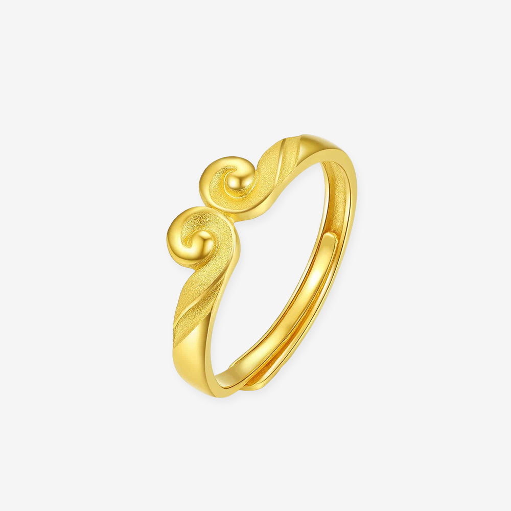 Sun Wukong Series 24K Gold Golden Hoop Ring