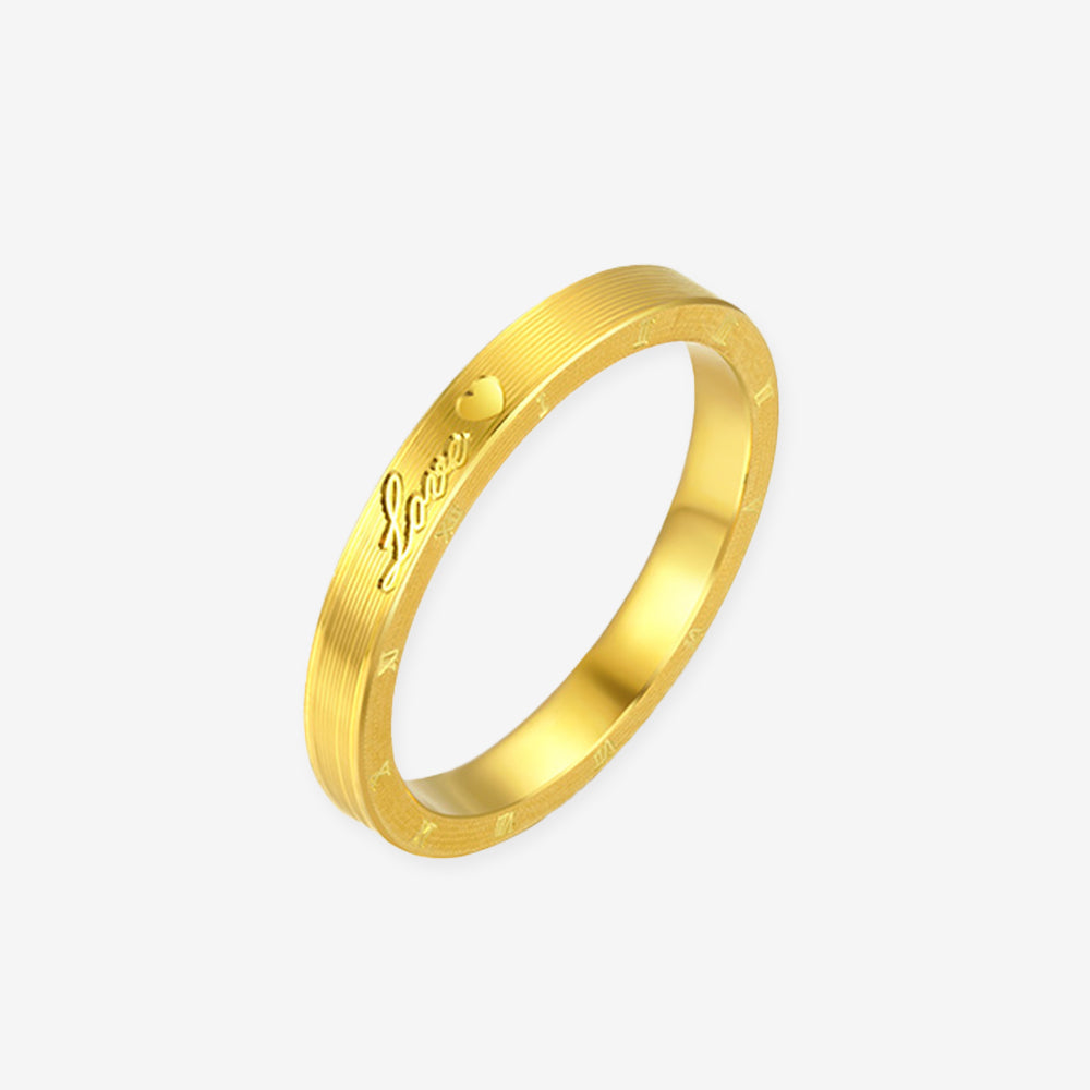 Nhẫn tình yêu thời gian vàng 24K