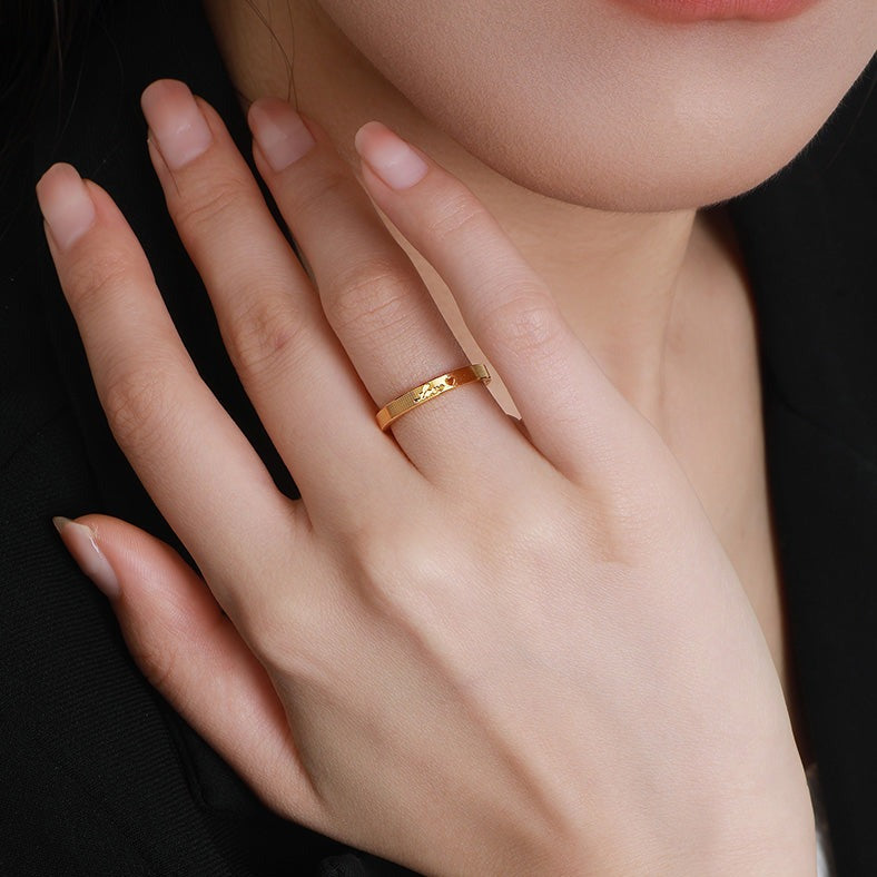 24K Gold Time of Love Ring