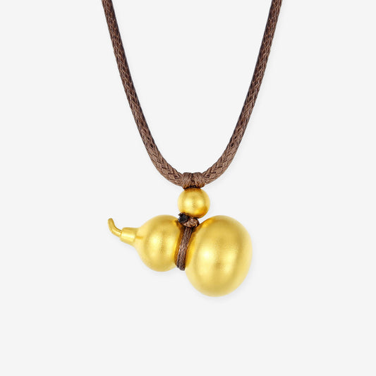 24K Gold Blessings Gourd Bead Lucky Necklace