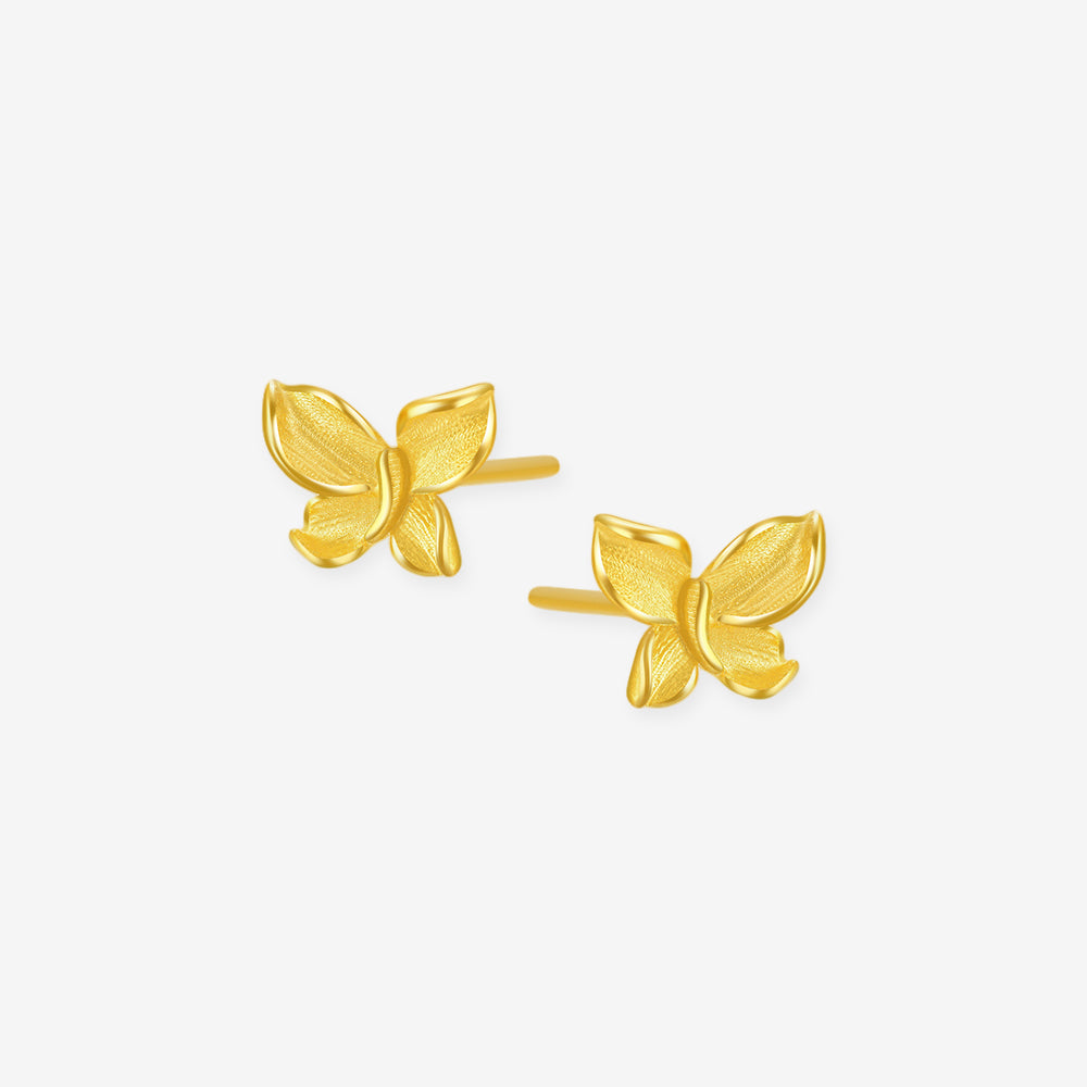 Happy Flower Wedding Series 24K Gold Butterfly Love Flower Jewelry Set