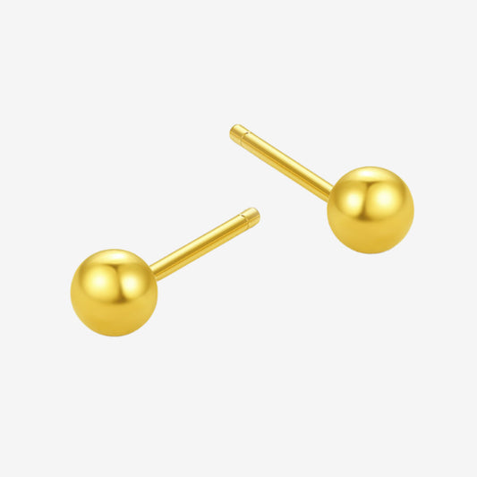 24K Gold Beads Minimalist Earrings