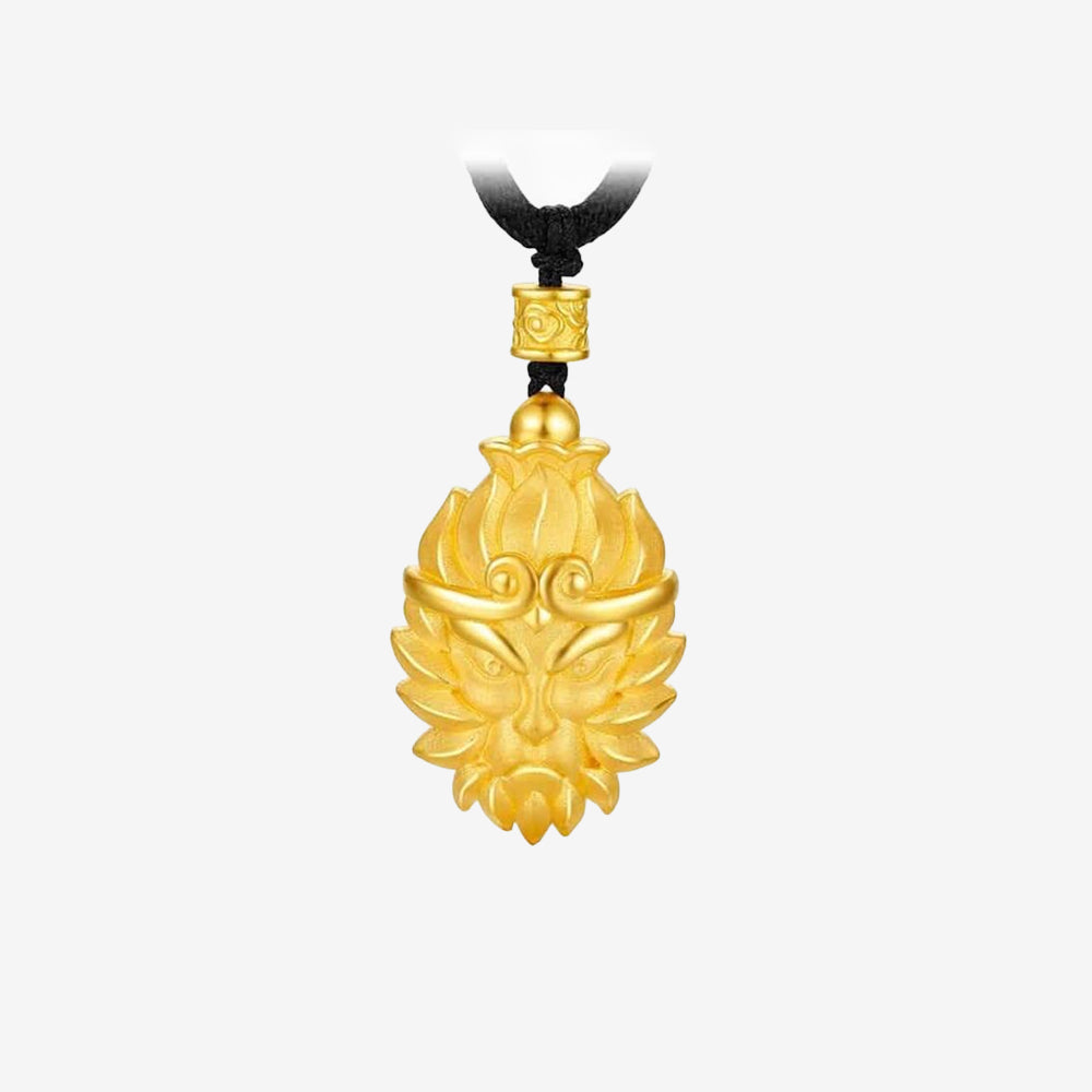 Sun Wukong Series 24K Gold Monkey Head Pendant