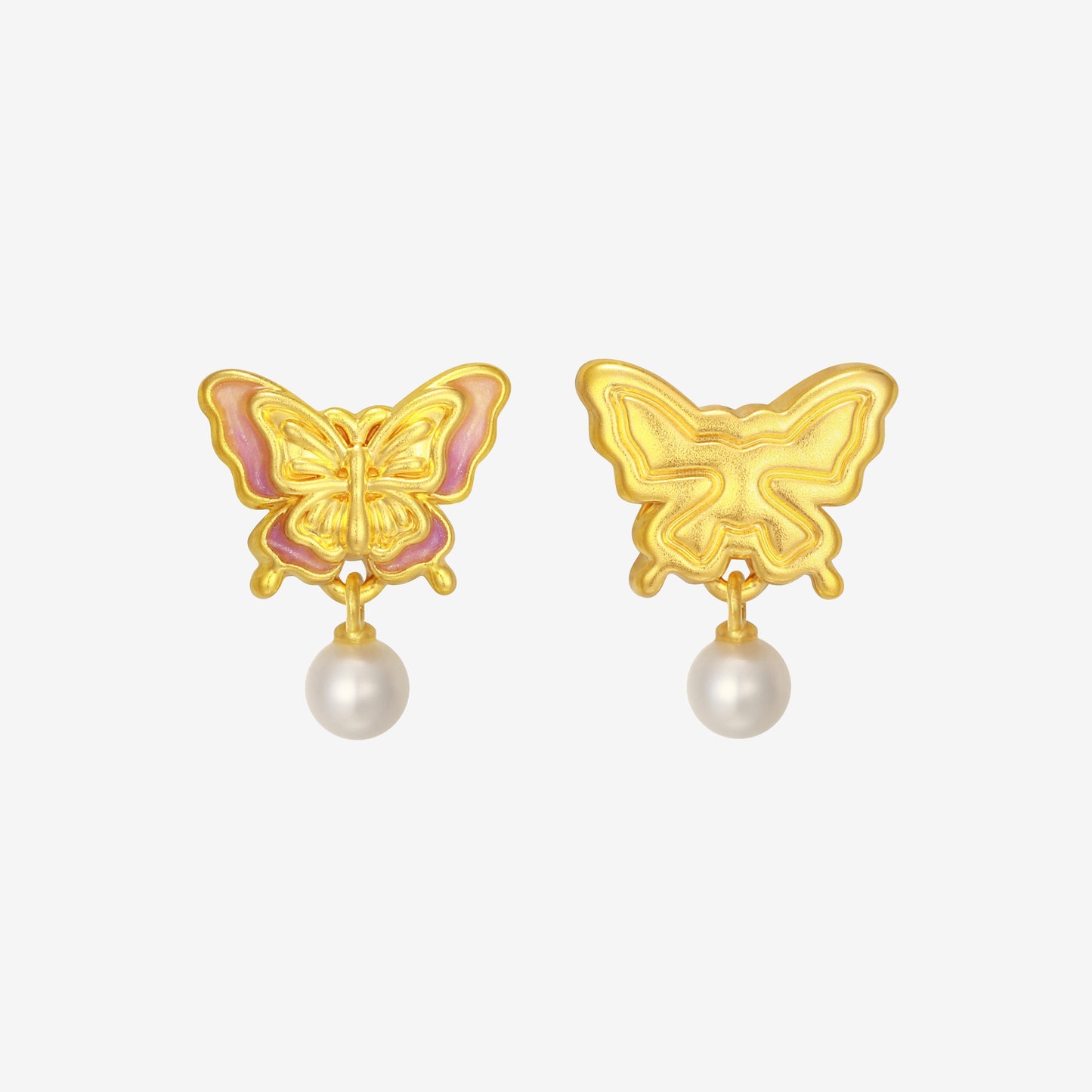 Monet Garden Series 24K Gold Pearl Butterfly Charm