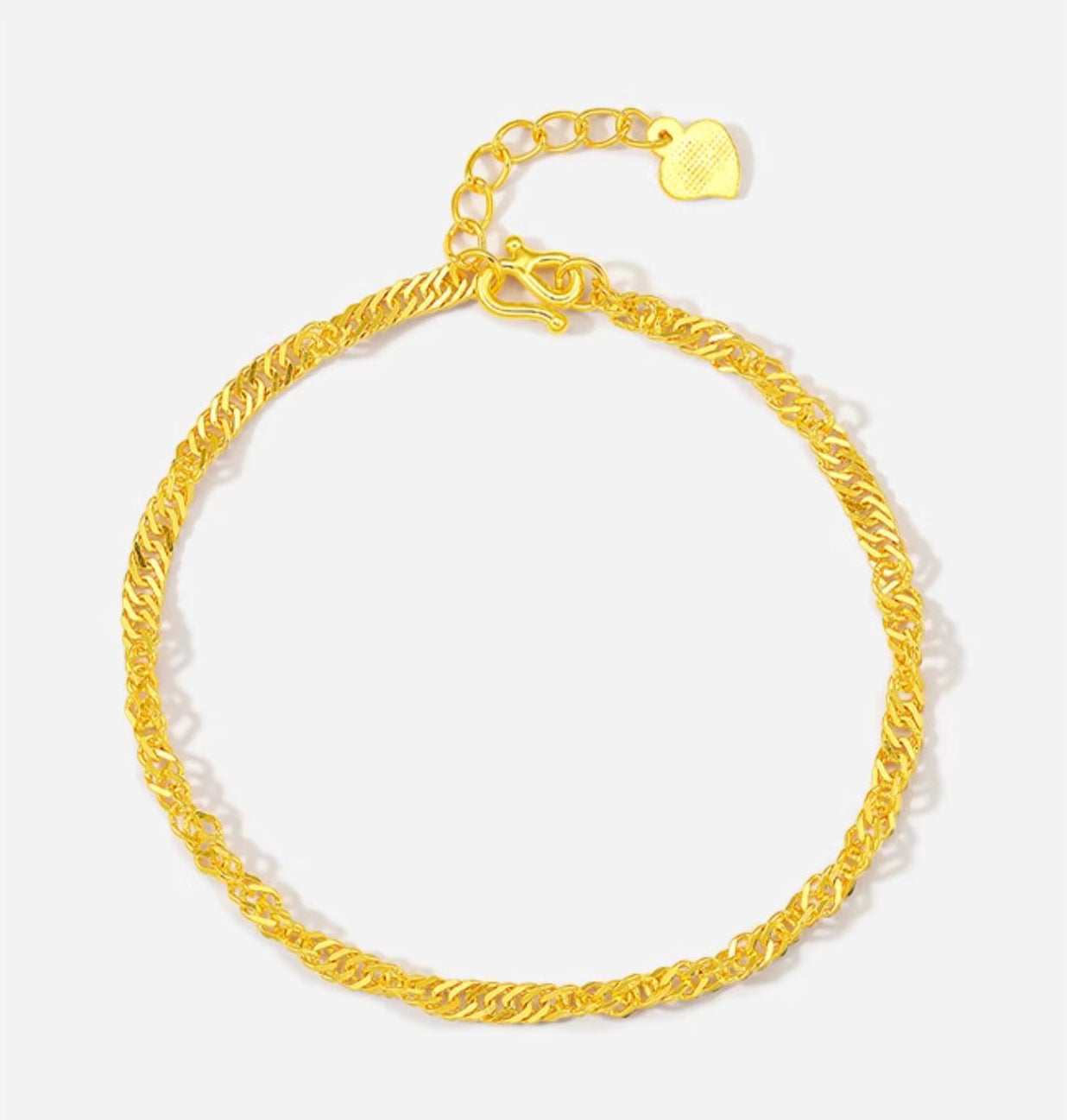 24K Gold Ripples of Water Bracelet