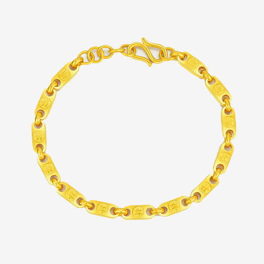 24K Gold Fortune Ingot Men's Bracelet